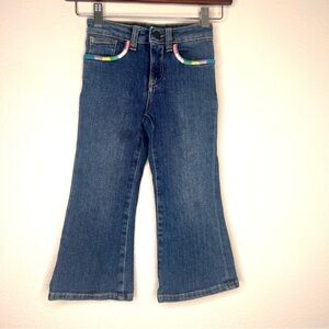 Palm Angels Girls Blue Denim Flared  Jeans 4 #10